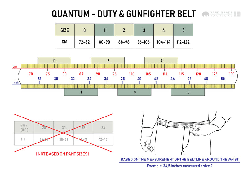 Quantum - Duty & Gunfighter Belt - Black - Cobra Buckle Metal